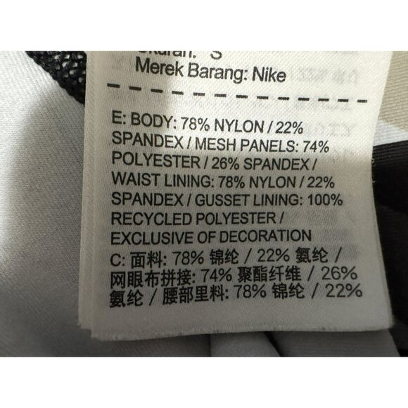 Nike Women's Dri Fit 7/8 Printed Geometric Running Leggings Sz S Mesh Inserts - Picture 8 of 8